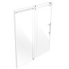 Posuvné sprchové dvere 58–59"×75", 5/16"(8mm) tvrdené, nerez kovanie
