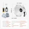 Radónový ventilátor 4–4.5 inch 260 cfm, 2 spojky, tlakomer, vodotesný
