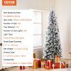Umelý vianočný stromček 6.5ft s 250 bielymi led, kovový stojan