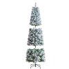 Umelý vianočný stromček 6.5ft s 250 bielymi led, kovový stojan