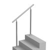 Zábradlie na schody, nerez 39.4in / 100cm, dvojstĺpové, montáž