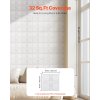 Nástenné 3d panely 33 ks 11.81×11.81 in pvc krytie 32 sq.ft biela