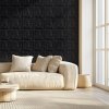 Nástenné 3d panely pvc 33 kusov 11.81×11.81 in 32 sq.ft matná čierna