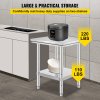 Pracovný nerezový stôl 24×24×32 inches s dolnou policou 60×60×80cm