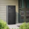 Poštová schránka na balíky 47.2 in pozinkovaná oceľ uzamykateľná čierna