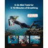 Potápačská fľaša 0.5 l prenosná, dýchanie 5–10 min, do 98.43 ft hĺbky