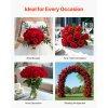 Umelé penové ruže 500 pcs červené so stopkami na svadby a dekorácie