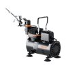 Airbrush súprava 1/6 HP, dvojčinná pištoľ s 3 ihlami, kompresor hadica