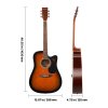 Akustická gitara cutaway 1044 mm (41 inch) s gig bagom, sunburst