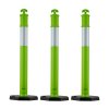 Delineačné stĺpiky 3 ks 1140 mm, ťažká základňa, reflexné pásy, zelené