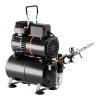 Sada airbrush s kompresorom a nádržou 1/6 hp, 1 dvojč., hadica, farby