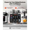 Transformátor napätia 6000 VA 110V↔220V, 3×US, 3×EU, LCD, istič