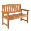 Záhradná lavica 128 cm, nosnosť 363 kg, s operadlom, drevodekor
