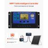 Solárny panel 20W 12V s mppt nabíjačkou a nastaviteľným držiakom ip67