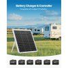 Solárny panel 20W 12V s mppt nabíjačkou a nastaviteľným držiakom ip67