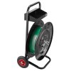 Vozík na pásky PET/PP/polyester, jadro 20.3/40.6 cm, brzda a zásobník