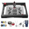 AlgoLaser Alpha 10W Laser Engraver + Laser Bed + Rotary Roller