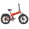 ENGWE X Folding Electric Bike 20*4.0 Inch Chaoyang Off-Road Fat Tires 250W Motor E-Bike 48V 13Ah Battery 25Km/h Max Speed 100KM Range Dual Disc Brake 150KG Max Load - Red
