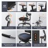 NEWTRAL MagicH-BP Ergonomic Chair with Detachable Workstation Desktop, Auto-Following Backrest, Adaptive Lower Back Support, Adjustable Armrest Headrest - Black