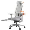 NEWTRAL MagicH-BPro Ergonomic Chair with Detachable Workstation Desktop, Auto-Following Backrest Headrest, Adaptive Lower Back Support, Adjustable Armrest, 4 Positions to Lock - Grey