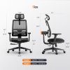 NEWTRAL MAGICH002 Ergonomic Chair, Auto-Following Backrest, Adaptive Lower Back Support, Adjustable Headrest Seat Depth, 4D Armrest Recliner, 3 Positions to Lock