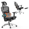 NEWTRAL NT002 Ergonomic Chair with Detachable Workstation Desktop, Adaptive Lower Back Support with Footrest, 4 Recline Angle, Adjustable Backrest Armrest Headrest, 5 Positions to Lock, Aluminum Alloy Base - Pro Version