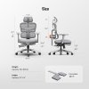 NEWTRAL NT002 Ergonomic Chair with Detachable Workstation Desktop, Adaptive Lower Back Support, Adjustable Armrest Headrest Footrest, Gray