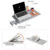 NEWTRAL NT002 Ergonomic Chair with Detachable Workstation Desktop, Adaptive Lower Back Support, Adjustable Armrest Headrest Footrest, Gray