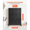 Stolový pegboard stojan 43×33 cm, 15 háčikov, valcovaná oceľ, čierny