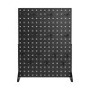 Stolový pegboard stojan 43×33 cm, 15 háčikov, valcovaná oceľ, čierny