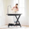 Elektrický zdvíhací stôl, nosnosť 330 lbs, výška 8–28 in, 4 kolieska