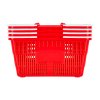 Nákupné košíky 4 ks 21l skladateľné pe plast s rukoväťou červené