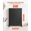 Stolný pegboard stojan na príslušenstvo 43×33 cm, oceľ, 4 ks, čierny