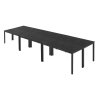 Sada 6 konferenčných stolov 1400 mm pre 16 osôb, kovové nohy