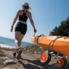 Vozík na kajak skladací nosnosť 90 kg 25.4 cm gumové kolesá ráčna