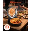 Elektrická pizza pec 304.8 mm 1200W cordierit kameň 5 rež., do 420℃