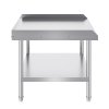 Nerezový pracovný stôl 30×36×26 inch, 3-stranný lem výška nastaviteľná