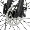 ESKUTE M100 Electric Bike, 250W Brushless Motor, 36V 10.4Ah Removable Battery, 27.5*1.95' Tires, 25km/h Max Speed, 30-55km Range, Disc Brakes, SHIMANO 7-speed, Front Suspension - Black