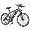 ESKUTE M100 Electric Bike, 250W Brushless Motor, 36V 10.4Ah Removable Battery, 27.5*1.95' Tires, 25km/h Max Speed, 30-55km Range, Disc Brakes, SHIMANO 7-speed, Front Suspension - Black