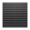 Sada pegboard panelov 11"×11", 4 ks, čierna, s doplnkami na stenu