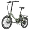 FAFREES F20 Light Folding City E-bike 20*1.95 Inch Tire 36V 250W Motor 25Km/h Max Speed 14.5Ah Battery Shimano 7-Speed Gear IPX4 Waterproof - Green
