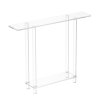 Akrylový konzolový stolík 2 police s otvoreným úložiskom 19.3×100×80cm