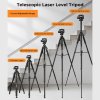 CIGMAN CTP01 1.5m/59inch Laser Level Tripod, with 3-Way Swivel Pan Head and Phone Holder, Quick Release Plate with 1/4" Screw Mount & 5/8" UNF Adapter Nut