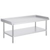 Nerezový pracovný stôl 30×60×26 inch s 3-stranným lemom pre kuchyne