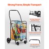 Skladací nákupný vozík s otočnými kolieskami, nosnosť 40.8 kg