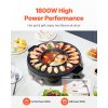 Elektrický gril s hot pot 2v1, 1800 W, dvojité ovládanie, pre 2–8 osôb