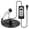 ANDAIIC EV Charger Electric Car Portable Charger Type 2 IEC62196 Mode 2 8A/10A/13A/16A Current Adjustable 10m Cable