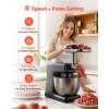 Stolný kuchynský mixér 7.8 l 1500 w 6 rýchlostí pulz 1.5 l nerez misa