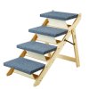 Drevené schody pre psa 2v1 skladacie, rampa, 4 stupne, do 150 lbs
