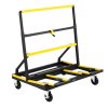 Vozík na sadrokartón 816 kg, oceľový, skladací, 4 otočné kolieska